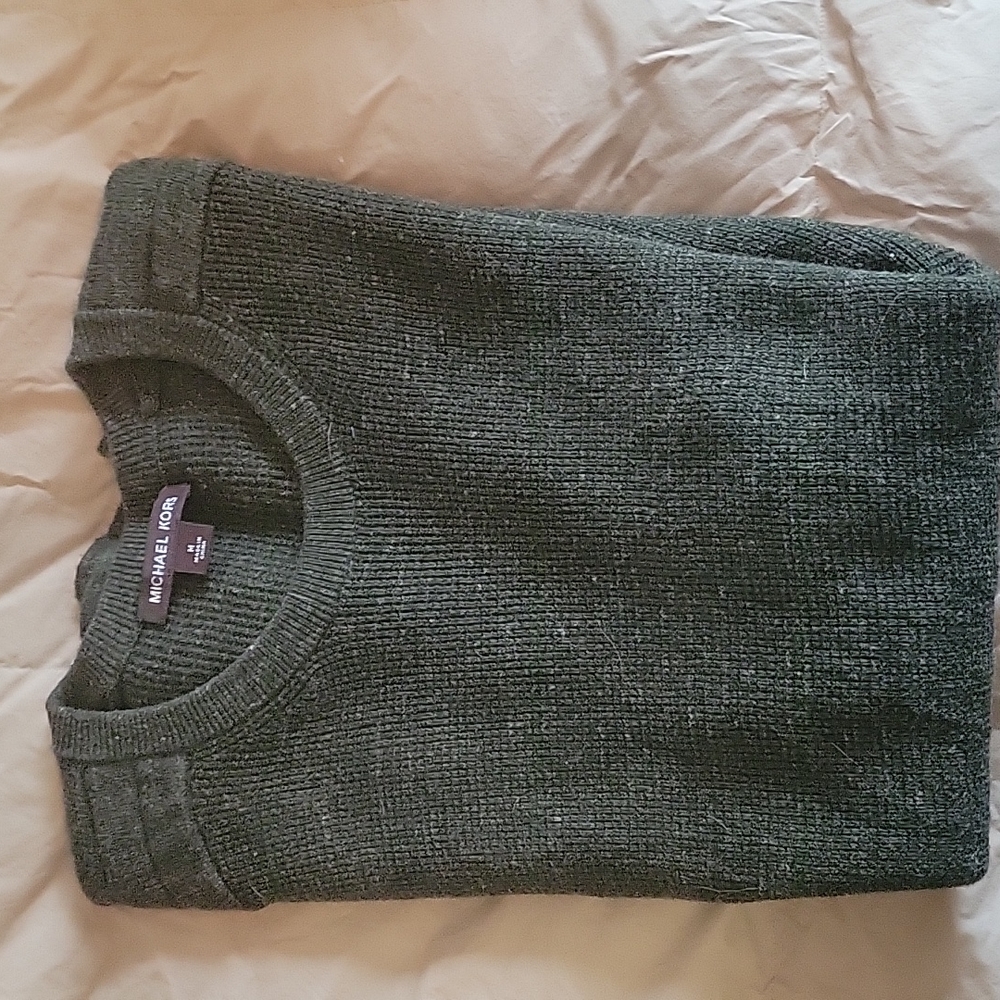 Michael Kors green medium crew neck mens sweater.